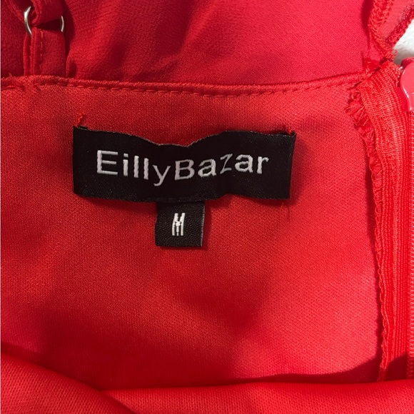 Red Ruffle High-Low Dress - Women - Picture 3 of 3